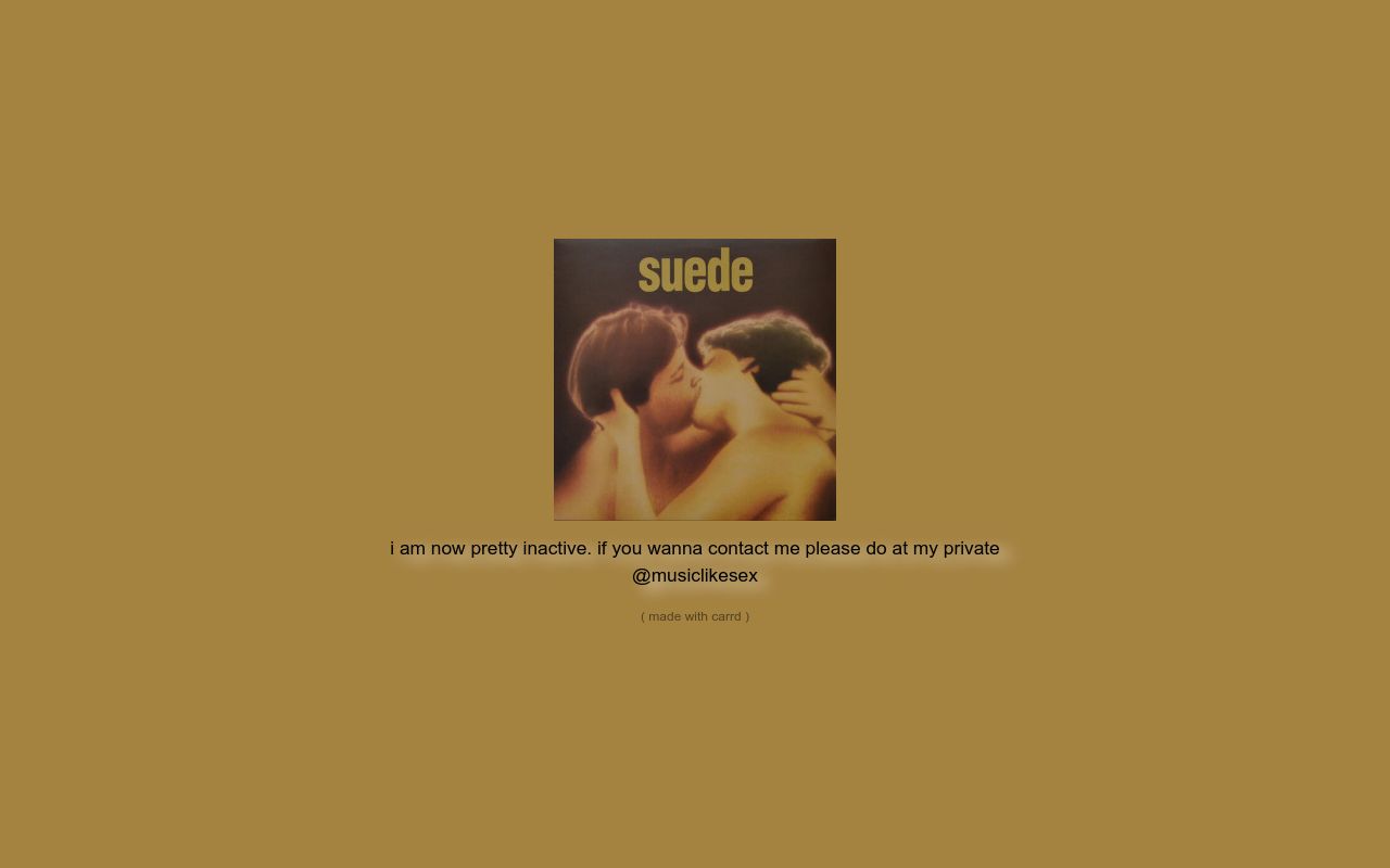 Carrd profile picture for @suede